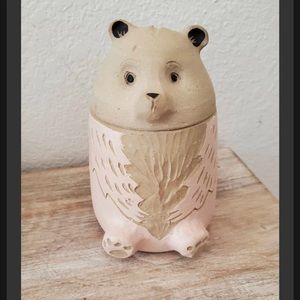 PitchPine Pottery Bear canister, Pitch Pine
